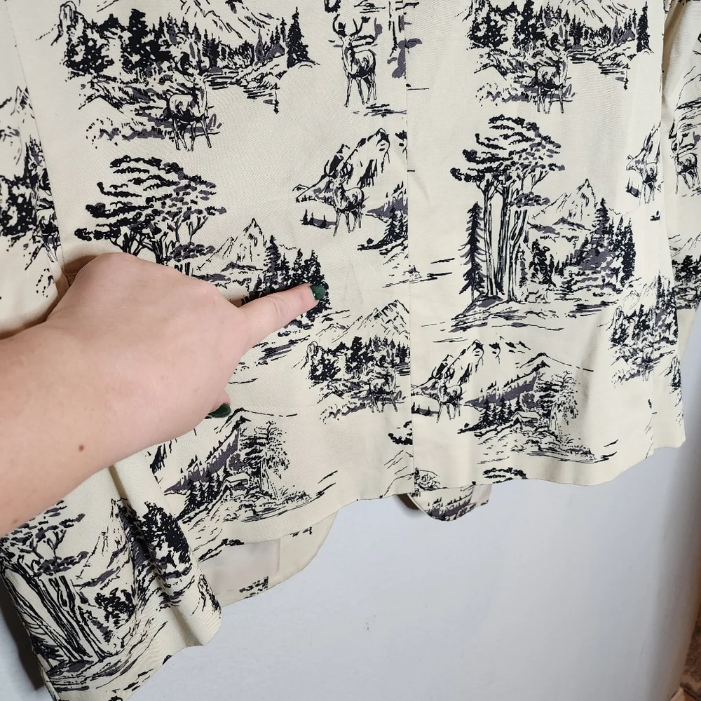 Macy's INC Deer Scene Tan Blazer Mens Size XXL Slim Hunter Outdoors - Picture 9 of 16